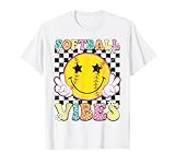 Photo Gallery softball vibes softball retro groovy game day ragazze donne maglietta Photo Gallery softball vibes softball retro groovy game day ragazze donne maglietta
