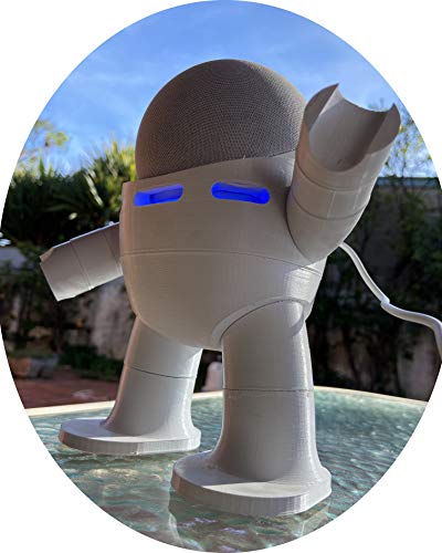 Suporte Base De Mesa Splin para Echo Dot 4 Geração Amazon modelo Robô Space Suit (branco)
