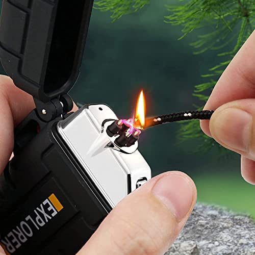 Encendedor eléctrico USB recargable dual para exteriores miniatura 2