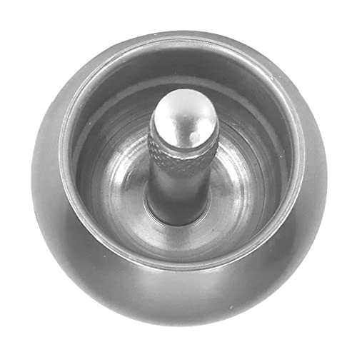 RASTKY Giroscopio Automático de Acero Inoxidable + Exquisito Juego Superior de Metal para Aliviar el Estrés y Entretenimiento, 2 Piezas + Bolsas de Almacenamiento para Regalo Divertido (Silver)