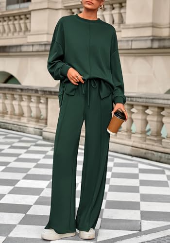 BTFBM Women Fall Fashion 2025 2 Piece Outfits Sweatsuit Set Jogger Sweatpants Matching Lounge Sets Airport Tracksuit