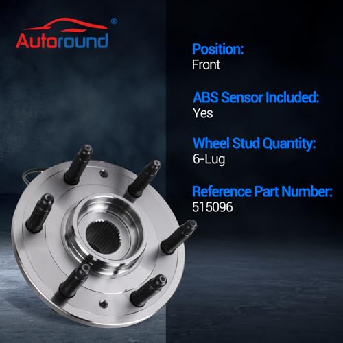 Image of Autoround 515096 Front Wheel Hub Assembly Fits Chevy Tahoe Silverado