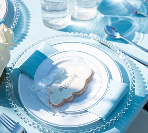 Image of Glass Serving Plate Set of 6 pcs Flower Decorative 8 inch Crystal Clear Glass Plate- Dry Fruits Sweets Chocolate Snack Plate for Dining,Catering Event,Parties,Wedding Dinner Plate (MV-03)