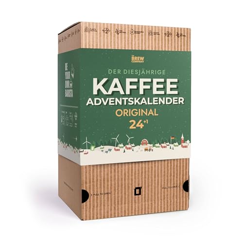 Kaffee Adventskalender 2025 für Männer & Frauen - Weihnachtskalender 2025 mit 25 Gourmet Kaffees aus Aller Welt | Gemahlener Kaffee Probierset für Erwachsene | Geschenke für Mann & Frau