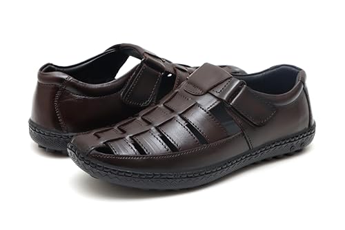 Image of ARAMISH Men,s Genuine Leather Fisherman Sandals