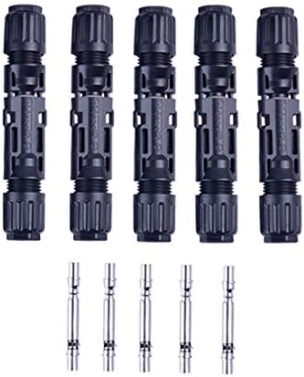Slocable Solar PV Connector 2.5mm-6mm2 IP68 Waterproof 1500V 50A 5Pairs Tin Copper Terminal Black