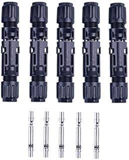 Slocable Solar PV Connector 2.5mm-6mm2 IP68 Waterproof 1500V 50A 5Pairs Tin Copper Terminal Black