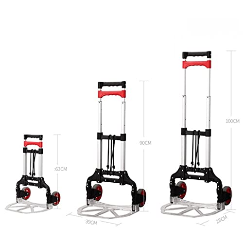 DEE Multifunktions-Einkaufstrolley, tragbar, zusammenklappbar, Aluminium-Legierung, Gepäckanhänger, große Outdoor-Reise… – Bild 4