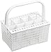 SPARES2GO Cesta para cubiertos para lavavajillas Zanussi (blanco, 237 x 137 x...
