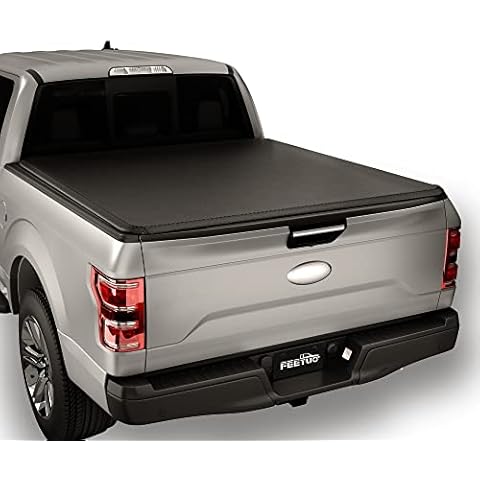 FeeTUO Soft Roll-Up Tonneau Cover Truck Bed for 1999-2016 F250 F350 F450 Super Duty with 8FT/98 Bed |for Models with or Without The Deck Rail System| Cover
