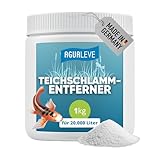 AGUALEVE® Teichschlammentferner 1kg *NEU* | extrem effektiv gegen Teichschlamm Dank innovativer Sauerstoff-2.0-Formel | für Fisch-, Garten- & Schwimmteiche | Made in Germany | für 20.000l Teichwasser