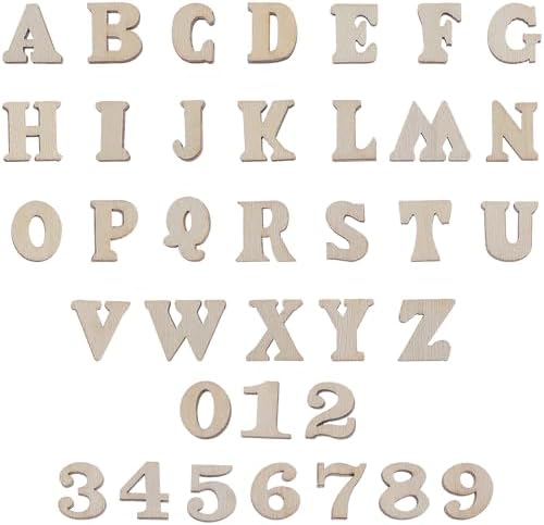552 Piece Unfinished Wood Letters | 0.75 Inch Uppercase & Lowercase Craft Letters