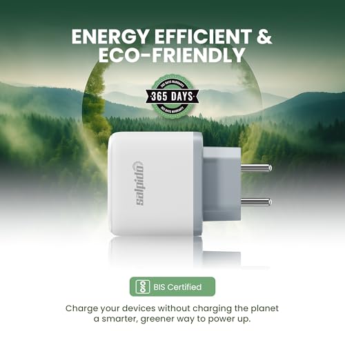 Image of Original 45W Dual Port Fast Charging Adapter with Quick Charge 4+ QC 3.0, USB-C & USB-A Ports, Compatible with iPhone 17 /16 /15 /14, Samsung, MacBook, iPad, and Android (WC05 - White)
