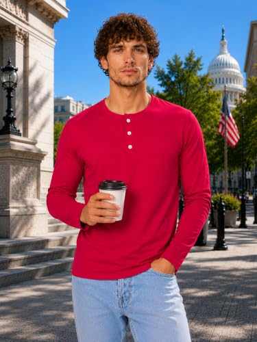 Image of London Hills t Shirt for man | Solid Henley t Shirts for Mens | Casual Wear Tshirt for man | Shirts Men | Tshirt Shirts Men | Full Sleeve t Shirt for Men's | Mens tees | t-Shirts Stylish Everyday Use