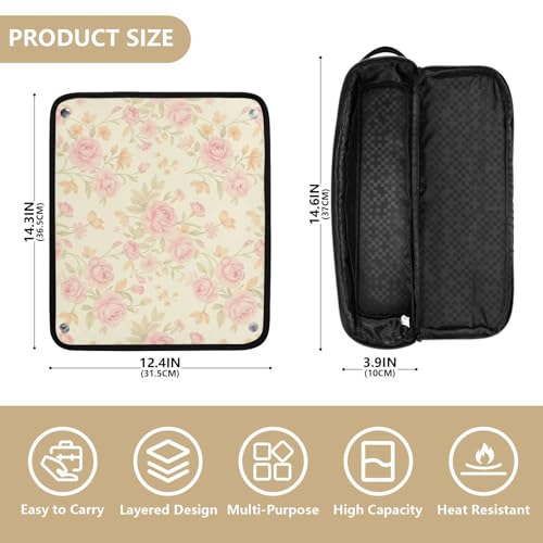 Bolsa para herramientas de cabello con almohadilla resistente al calor miniatura 4