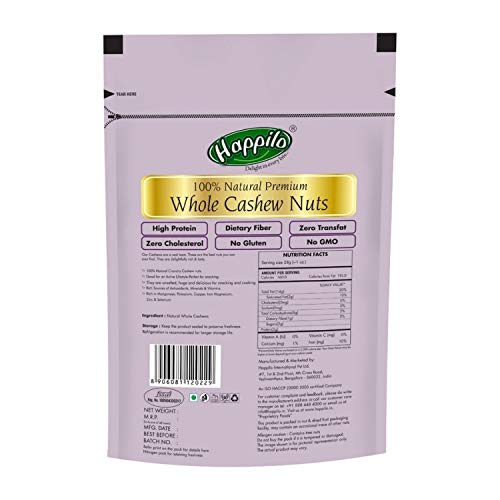 Image of Happilo 100% Natural Premium Whole Cashews, 200g & Premium Californian Roasted and Salted Pistachios, 200g & 100% Natural Premium Californian Almonds, 200g