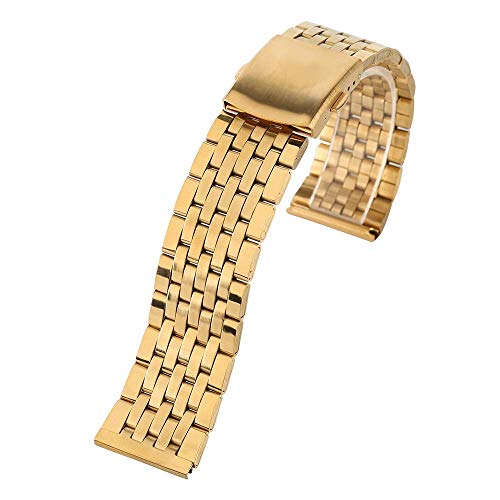 Bracelet de montre interchangeable en acier inoxydable dore - 3