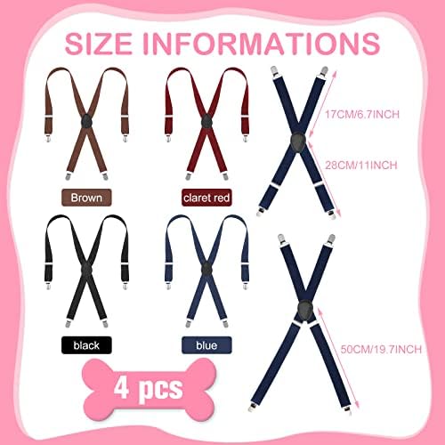 Sanwuta 4 Pieces Dog Diaper Suspenders for diapers male