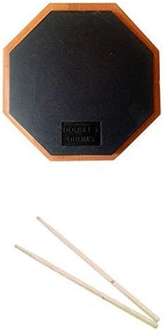 Fiddlewood Double X Stand Drum Practice Pad Sided, 11 Inches with Carry Bag and Sticks