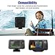 Fischfinder Abdeckung für Lowrance & Humminbird 3-4 Zoll Geräte, 23x16x8cm Oxford Gewebe Echolot Abdeckung mit Silberbeschichtung & Kordelzug wasserdicht Schutz für Bildschirm und Geräte