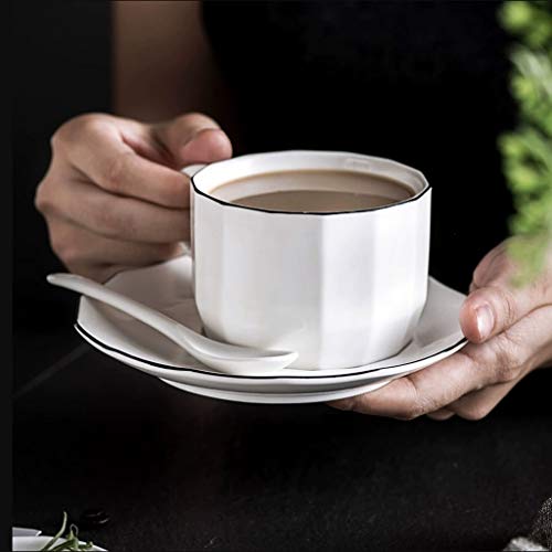 KGDC Juego de café Juego de café de cerámica de Gran Capacidad de café Taza de café de la Tetera de platillo Juego de té… - Imagen 5