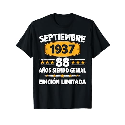 Septiembre 1937 88 Años Hombre Cumpleaños Septiembre 1937 Camiseta