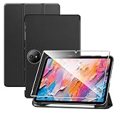zZjoOoj Custodia Cover Per TCL NXTPAPER 11 Plus Tablet 11.5 Pollici Tablet con 1 Pezzi Pellicola Vetro Temperat,Anti-Graffio,Supporto Regolabile e Auto Wake/Sleep (Nero)