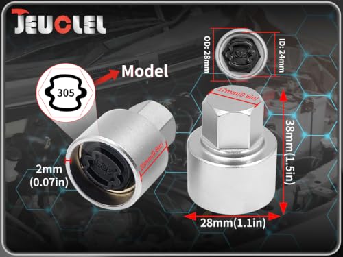 Image of 305 Wheel Locking Nut Key for Mercedes Benz, Lug Nut Removal Tool