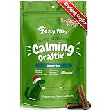 Calming Dental Sticks for Dogs - Stress & Anxiety Relief with Hemp, Melatonin & Chamomile - Dog Tartar Teeth Cleaning & Breath Freshener - Composure for Fireworks, Thunderstorms & Barking - 12 OZ
