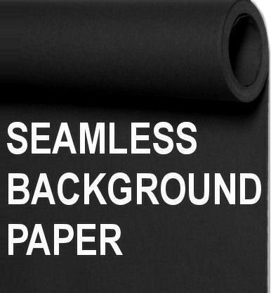 COOPIC Create Cool Pictures 1.35M x 5M Background BLACK Color Backdrop Paper for Photo Studio Portrait Seamless Collapsible Classic Fashion for Studio Professional Photographer (Jet) #44