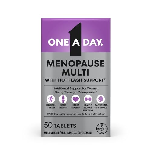 One A Day Womens Menopause Multivitamin with Vitamin A Vitamin C Vitamin D Vitamin E and Zinc for Immune Health Support Bone Health 50 Count (New Packaging)