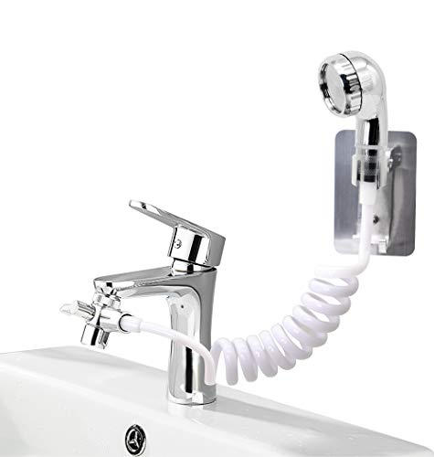 SINLOON Sink Faucet Rinser Hose Sprayer Washing Pet Hair in The Sink & Bathtub Powerful Shower Head for Utility Room, Bathroom, Laundry Tub (1)