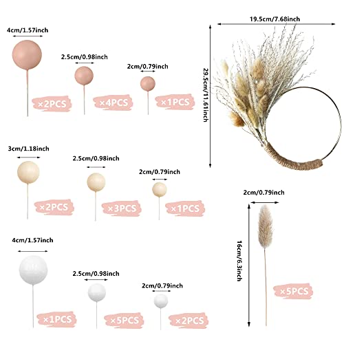 Wood Oh Baby Cake Topper Boho Cake Toppers Balls Cake Topper Decorations Baby Shower Decorations For Boho Baby Shower Birthday Wedding Gender Reveal Cake Decorations (Light Brown) #TOP1