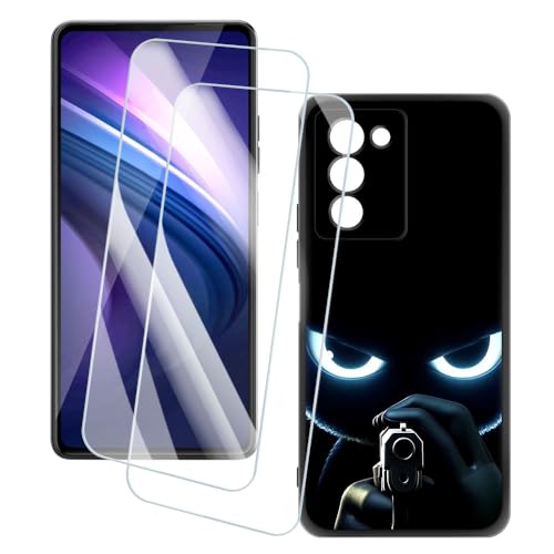 OAGELIM 2�Z�b�g �X�N���[���v���e�N�^�[ + �P�[�X Legion Halo L71091 (6.67 �C���`) �Ƃ̌݊������� �A�[�e�B�X�e�B�b�N�J�X�^���v�����g�J�o�[�Ƌ����K���X�t�B���� �X�N���b�`�h�~ (�Ə�)