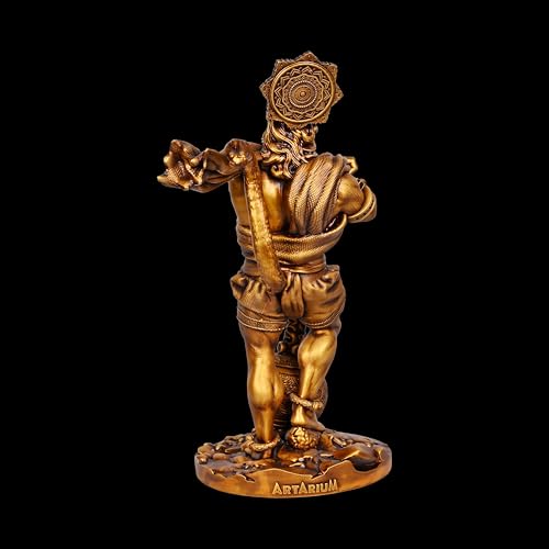 Image of Artarium Panchmukhi Bahubali Hanuman Idol for Home Decor (16 Inch), Antique Bajrang Bali Hanuman Ji Murti, Pavan Putra Decorative Showpiece for Pooja Room, Temple, Office & Gift