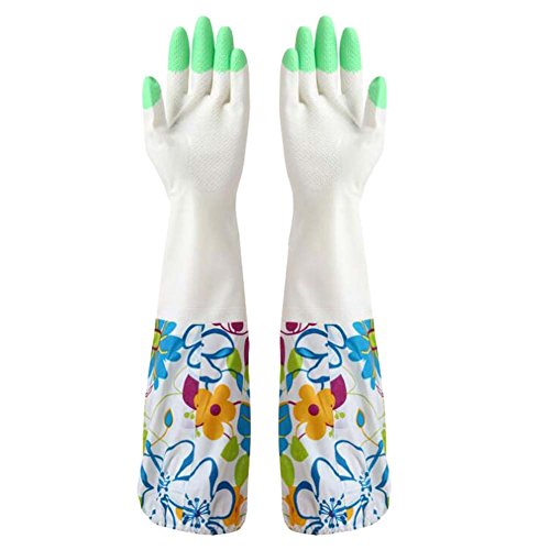 Koala Superstore Gants Imperméables Floraux Gants de Lavage Gants de Nettoyage Gants en Caoutchouc de Cuisine - Image 3