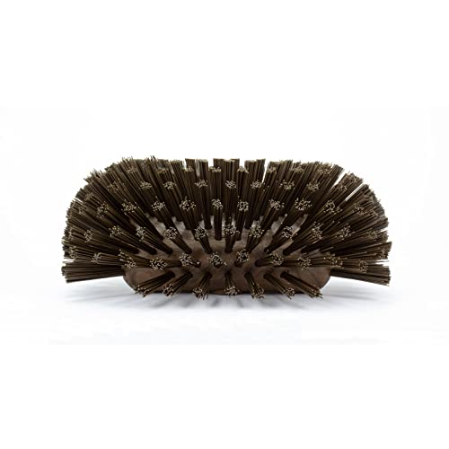 Image of SPARTA Tank and Kettle Scrub Brush Heavy-Duty Tile Brush, Color-Coded and Handle Compatible (Sold Separately) for Optimal Access In Spacious Containers, Plastic, 5.5 X 9.5 Inches, Brown