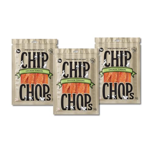 Image of Chip Chops Chicken Tenders Dog Treats, High Protein Low Fat Healthy Snacks Ideal for Training and Reward Treats for Dogs, Suitable for All Breeds, 250g - Pack of 3
