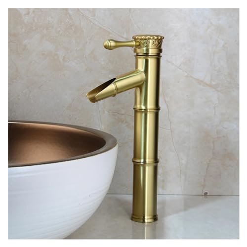 Grifo de agua con mezclador monomando de torsión suave y latón antiguo Goldia