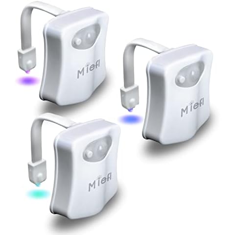 MIEFL Toilet Light Motion Sensor Activated 16 Colors Changing Cover