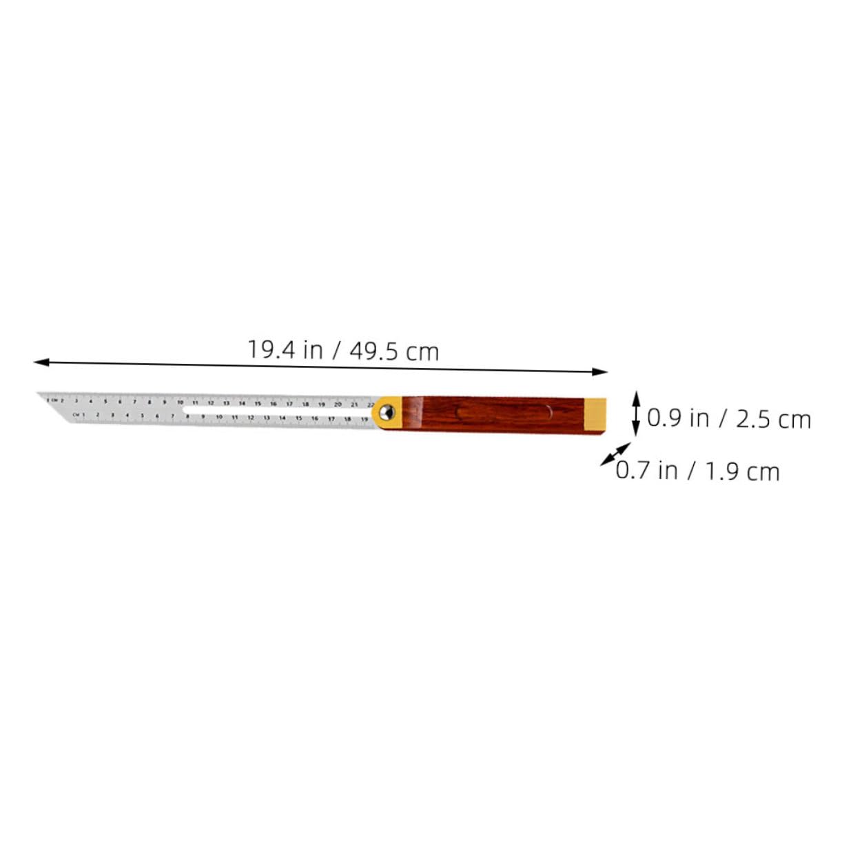 KALLORY Marking Ruler Multi Angle Measuring Ruler Woodworking Angle Protractor Stainless Tool