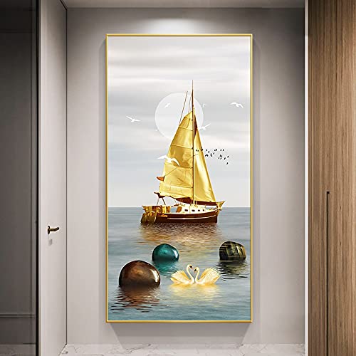 Kit Diamant Peinture Point de Croix Voilier d'or : Le cadeau créatif idéal pour adulte