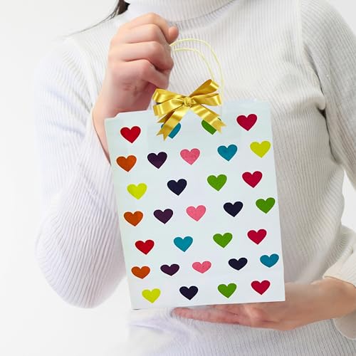 Image of Tdas paper bags for return gifts carry bag packaging boxes kids gift birthday medium small house warming wedding ceremony kids adults baby shower happy birthday (3 x 8 x 10 inches) (20)