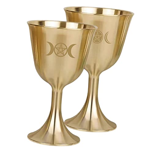 Garneck Lot De 5 Tasses Doffrande En Cuivre Tasses Sacrées Multifonctions À Vin Pour Bureau Fournitures De Bouddhistes Dorées 2 Pièces X 5