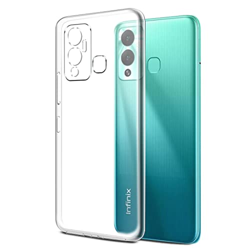 Image of Rubber Back Cover Compatible Model for Infinix HOT 12Play X6816C - Transparent