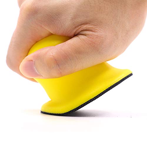 2 Pack 3 Inch Hook and Loop Hand Sanding Block Round Sanding Pad Hook Backing Plate for Sanders or Polishers - Thumbnail 4
