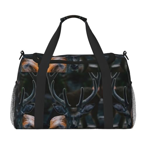 Bolsa de deporte para gimnasio y playa con motivos de cuernos de ciervo