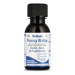 Dr. Kids Fussy Baby – Infant Gas Drops for Newborns, Colic and Upset Stomach Relief, Gripe Water Alternative, Fast-Acting, Safe & Gentle Oral Solution for Your Babies, 100ml (Pack of 1)