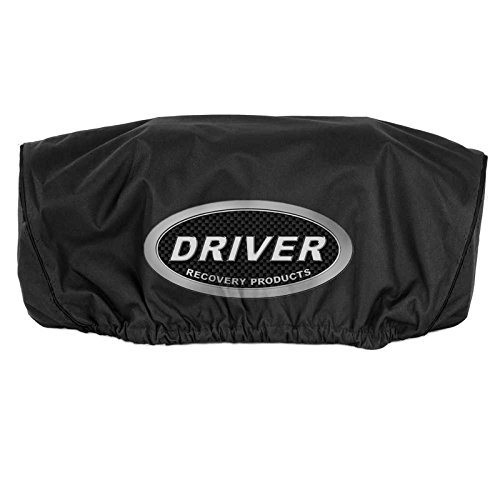 Driver Recovery Winch Cover Fits Most 12,000 Pound Winches / LD12-PRO - Waterproof Nylon Winch Dust Cover Accessory - Black