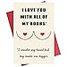 Funny Anniversary Card, Birthday Card, Love You with All of My Bobs Card for Boyfriend Husband Him